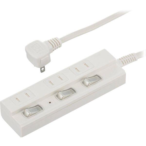 他サイト： HSTPK31W22  (株)オーム電機 OHM 3口1m節電タップ雷ガード付22 HS-TPK31W-22 WO店の商品画像