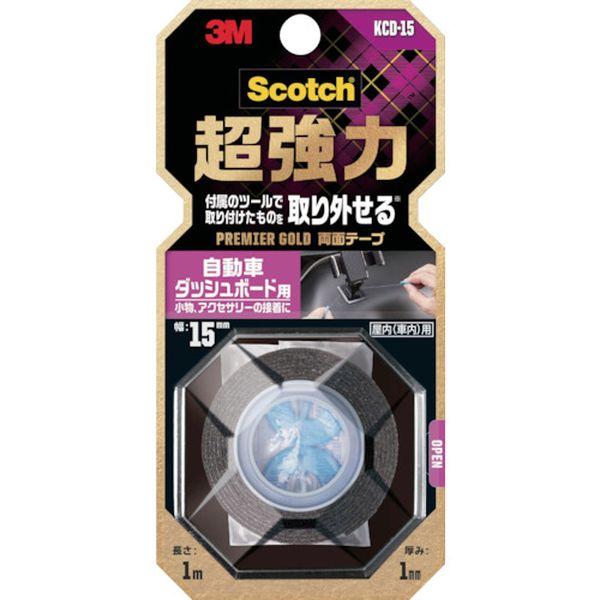 他サイト： KCD15 スリーエム 3M スコッチ 超強力両面テープ プレミアゴールド 自動車ダッシュボード用 15mm×1m KCD-15の商品画像