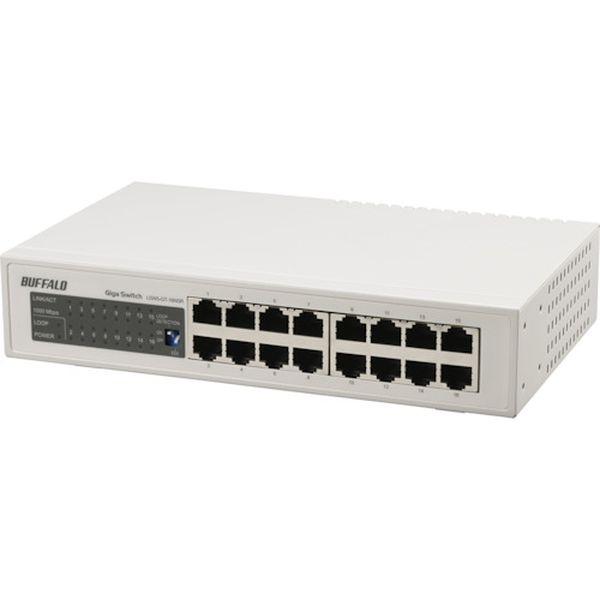 他サイト： LSW5GT16NSR (株)バッファロー バッファロー Giga スイッチングHub 金属筺体/電源内蔵 16ポート LSW5の商品画像