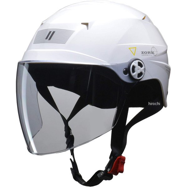 他サイト： ZORK リード工業 ゾーク ZORK ハーフヘルメット シールド付き 白 (60〜62cm) ZORK-HW-F WO店の商品画像