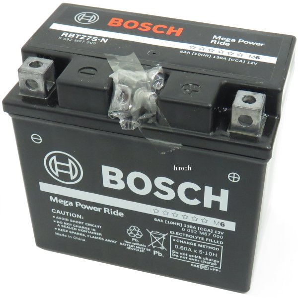 他サイト： BOSCH ボッシュ MFバッテリー 制御弁型 12V (液入り充電済) RBTZ7S-N WO店の商品画像
