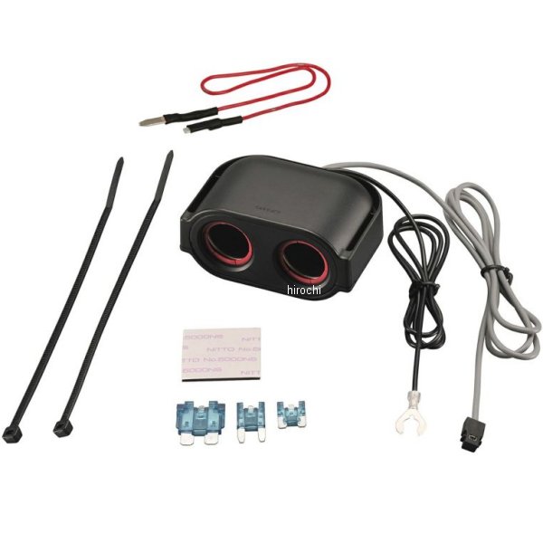 他サイト： カーメイト ヒューズ電源増設ソケット ドライブレコーダー用 2連 CZ483 WO店の商品画像