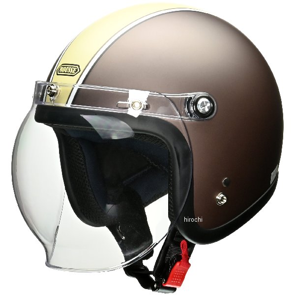 他サイト： MOUSSE リード工業 ジェットヘルメット マットブラウン、アイボリー フリーサイズ(57-60cm未満) 495265215の商品画像