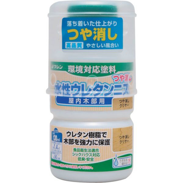 他サイト： 和信ペイント(株) 和信ペイント 水性ウレタンニス つや消しクリヤー  130ml 941155 WO店の商品画像