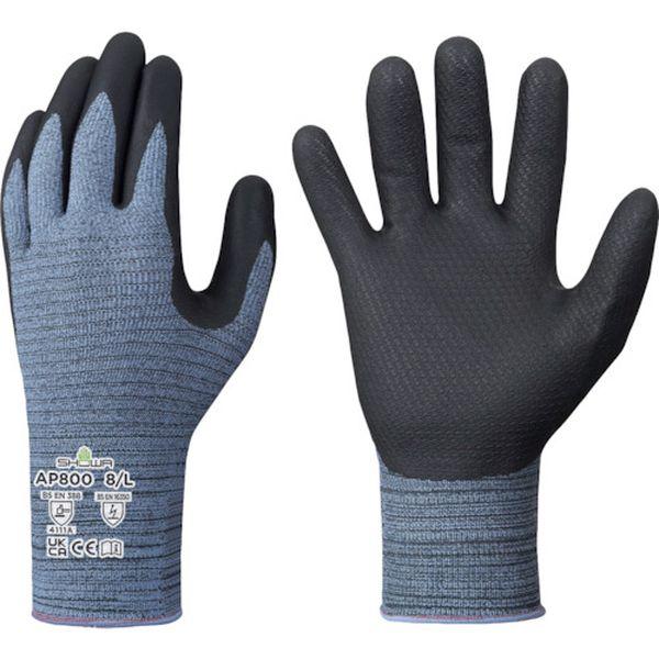 他サイト： AP800L ショーワグローブ(株) ショーワ 静電気対策手袋 AP800 制電ニトリルパーム手袋 Lサイズ AP800L-TNの商品画像