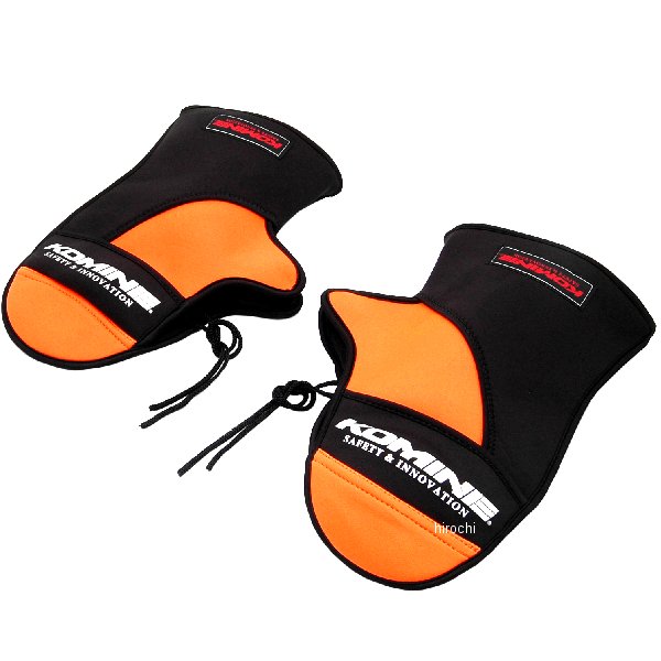 他サイト： AK-085 コミネ KOMINE ネオプレンウォームハンドルカバー 黒/オレンジ フリーサイズ 4560163779343 Wの商品画像