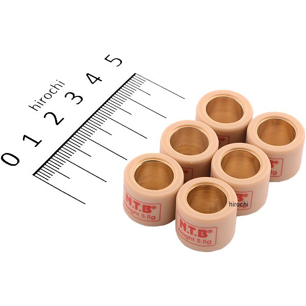 他サイト： NTB ウエイトローラー ホンダ系汎用 16φ×13 5.5g 1セット6個入り WH16-5.5 WO店の商品画像