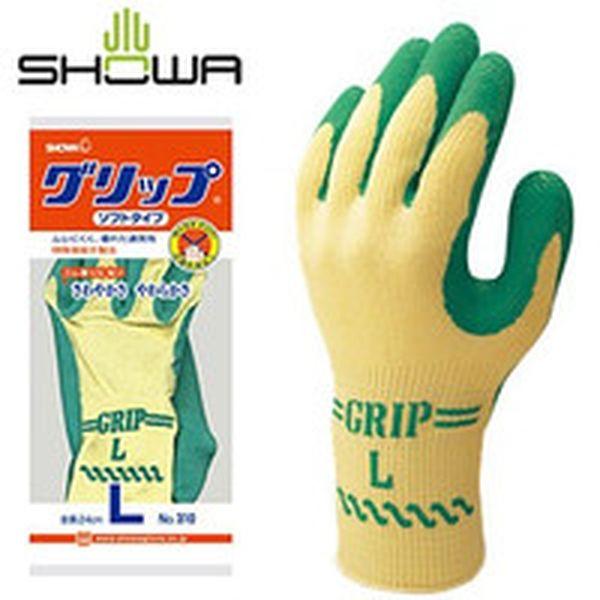 他サイト： NO310L  天然ゴム背抜き手袋 No310グリップ(ソフトタイプ) グリーン Lサイズ 緑 NO310L-TN WO店の商品画像