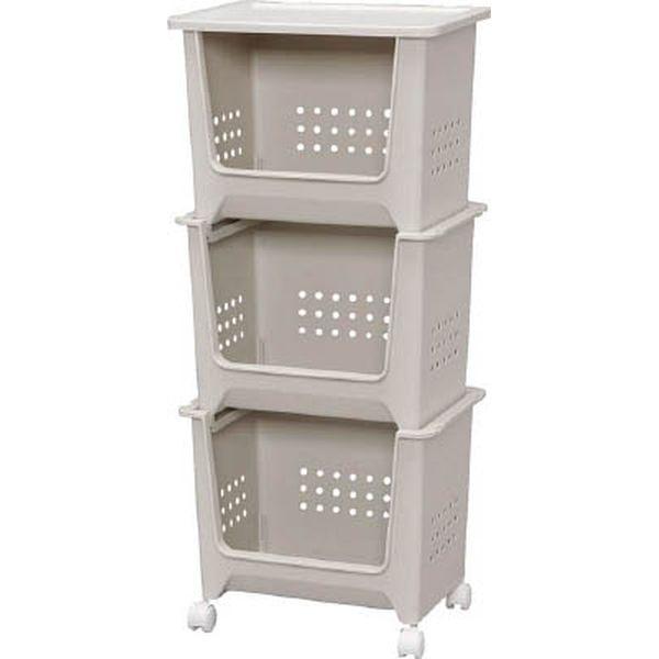 他サイト： SB003WH  アイリスオーヤマ(株) IRIS 267745 スタックバスケット オフホワイト SB003WH-TN WO店の商品画像