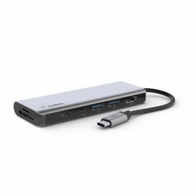 他サイト： BELKIN ドッキングステーション USB PD対応 100W [USB-C オス→メス カードスロットx2 / HDMI /の商品画像
