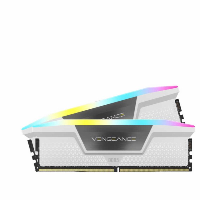 他サイト： コルセア CORSAIR 増設用メモリ VENGEANCE RGB DDR5 ホワイト[DIMM DDR5 /16GB /2枚]の商品画像