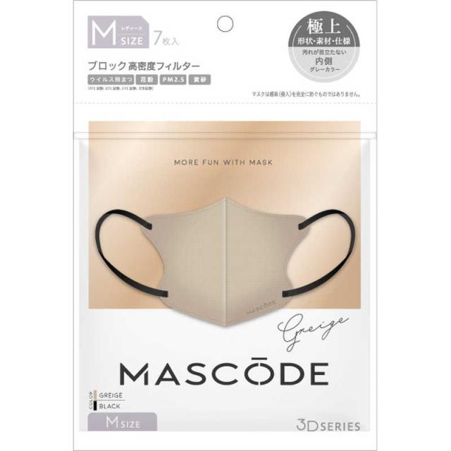 他サイト： サンスマイル 3Dマスク M11 グレージュ 7枚 の商品画像