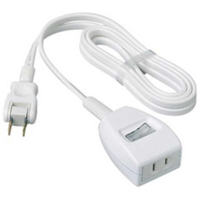 他サイト： パナソニック Panasonic ザ ・タップ 電源タップ スイッチシリーズ 1個口 2.0m WHS2621WKP (ホワイトの商品画像