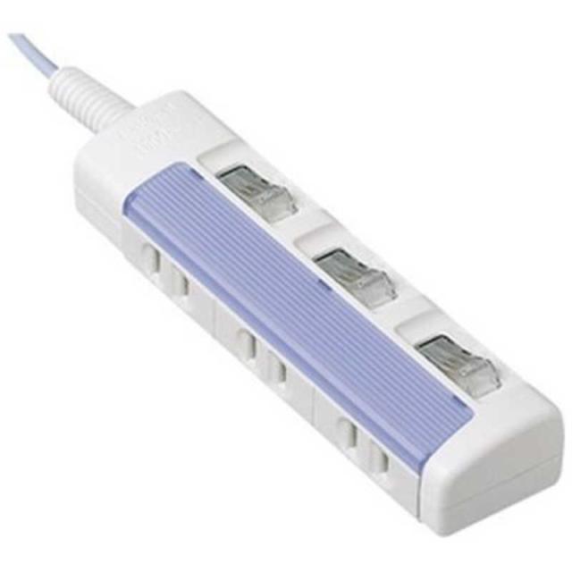 他サイト： パナソニック Panasonic ザ ・タップ 電源タップ スイッチシリーズ 3個口 3.0m WHS2633DKP (ブルー)の商品画像