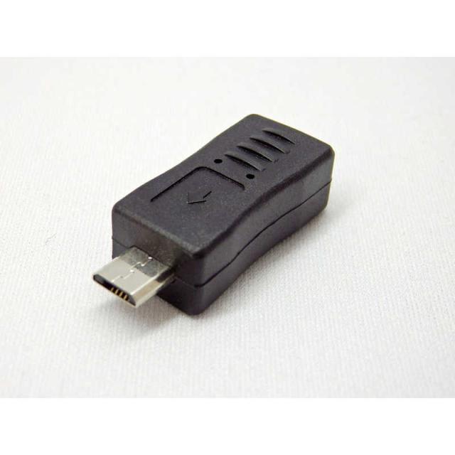 他サイト： SSAサービス USB変換コネクタ miniUSB(メス) microUSB(オス) ※OTG非対応 ブラック SMIFMCMの商品画像