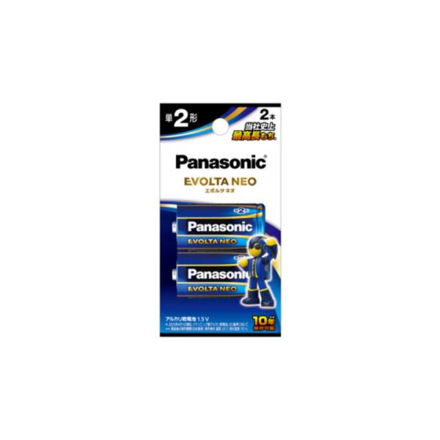 他サイト： パナソニック Panasonic 単2乾電池 EVOLTANEO(エボルタネオ) [アルカリ/2本] LR14NJ/2Bの商品画像