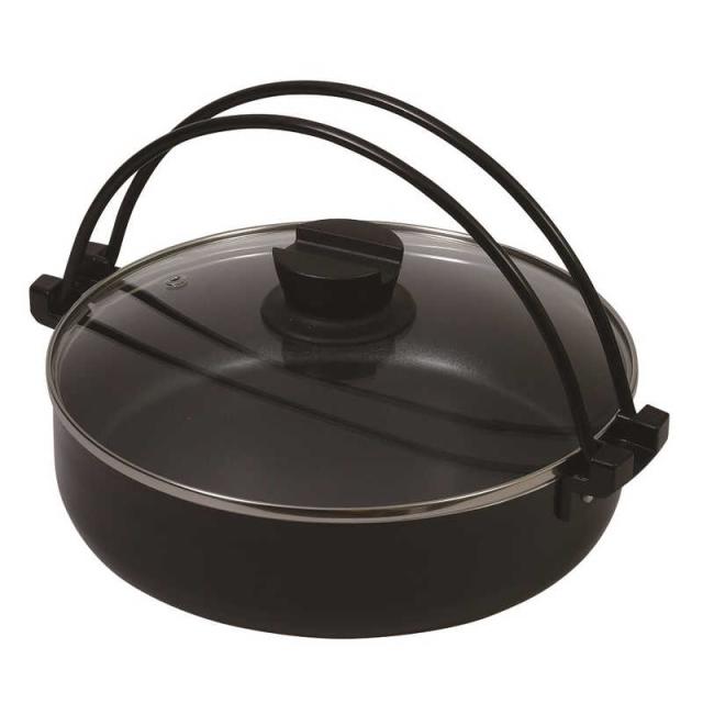 他サイト： パール金属 おうち御膳 ふっ素加工 IH対応ガラス蓋付すきやき鍋26cm (オール熱源対応) [26cm /IH対応] HB-5の商品画像