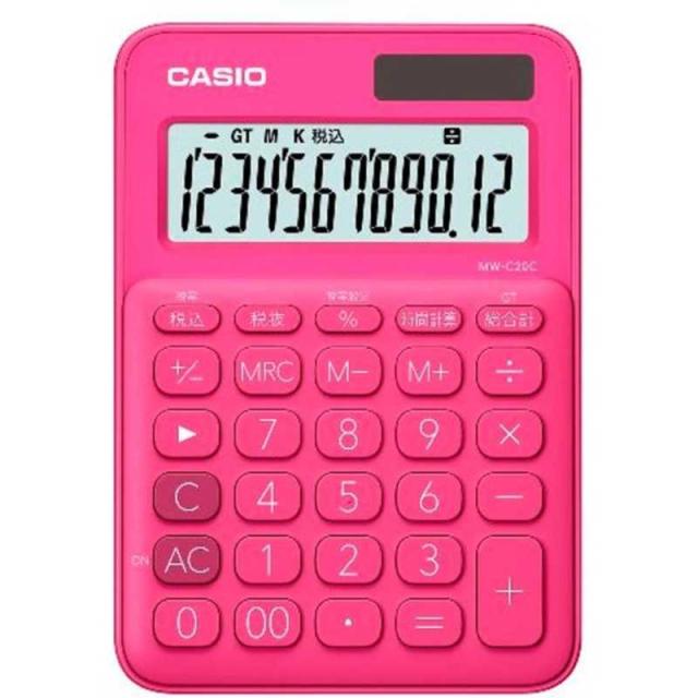 他サイト： カシオ CASIO カラフル電卓(12桁) MW-C20C-RD-N MW-C20C-RDの商品画像