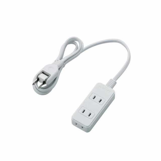 他サイト： エレコム ELECOM スイングプラグ 電源タップ タップ 3個口 1m ホワイト T-S02N-2310WHの商品画像