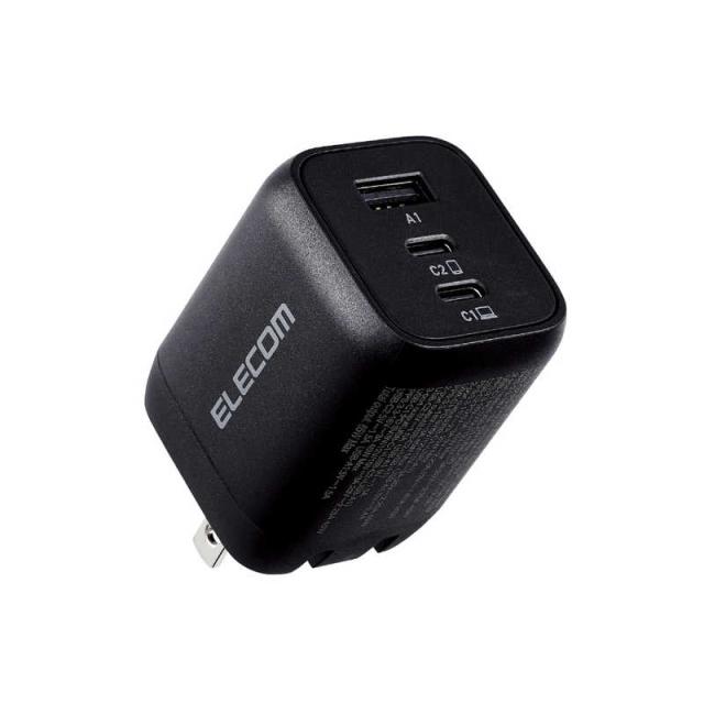 他サイト： エレコム ELECOM ノートパソコン 充電器 PD 65W PPS対応 Type-C ×2 USB A ×1 折りたたみプラグの商品画像