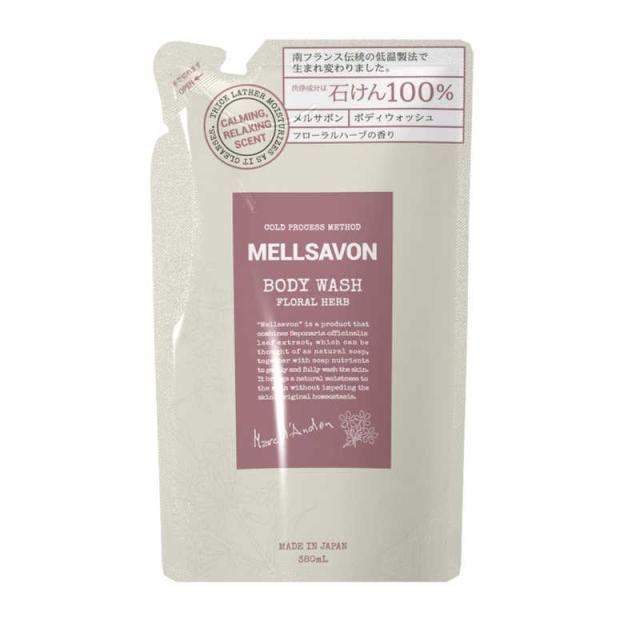 他サイト： ジャパンゲートウエイ MELLSAVON(メルサボン)ボディウォッシュ 詰め替え用 380mL フローラルハーブ の商品画像
