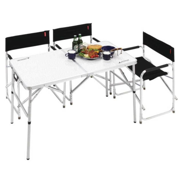 他サイト： キャプテンスタッグ ラフォーレアルミツーウェイテーブル(アジャスター付) Mサイズ120×60cm UC-510 UC0510の商品画像