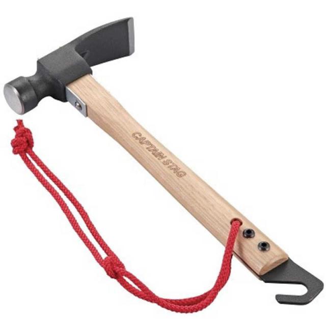 他サイト： キャプテンスタッグ アウトドア用品 鍛造 ペグ抜きハンマー (40×120×全長315mm) UA-4516の商品画像