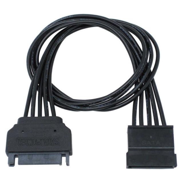 他サイト： アイネックス シリアルATA用電源延長ケーブル 30cm ブラック SA047SABBKの商品画像