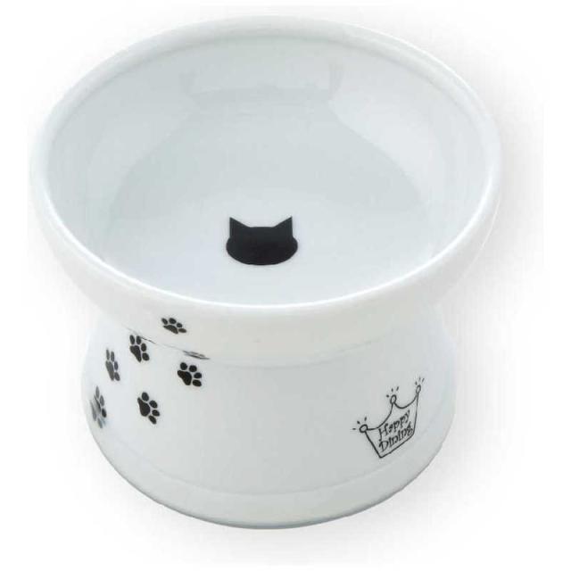 他サイト： 猫壱 ハッピーダイニング脚付フードボウル猫柄シリコン付き の商品画像