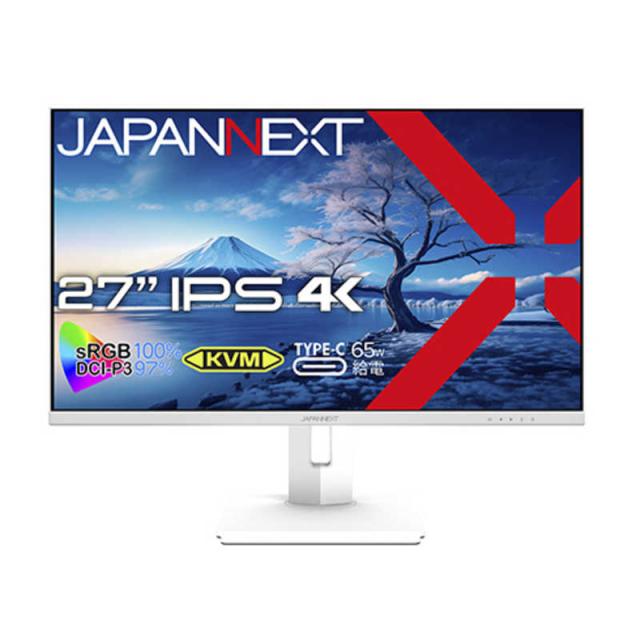 他サイト： JAPANNEXT 27インチ IPSパネル搭載 4K(3840x2160)解像度 液晶モニター HDMI DP USB Typの商品画像