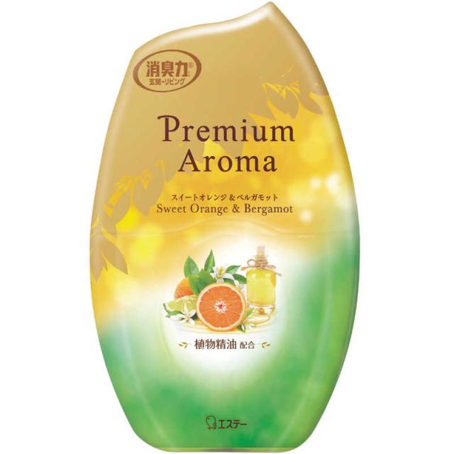 他サイト： エステー お部屋の消臭力 Premium Aroma(プレミアムアロマ)スイートオレンジ&ベルガモット 400ml の商品画像
