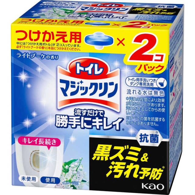 他サイト： 花王 トイレマジックリン 流すだけで勝手にキレイ ライトブーケの香り つけかえ用 80g×2コパック の商品画像