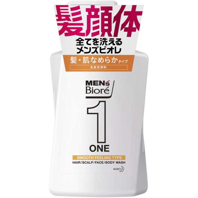 他サイト： 花王 メンズ ビオレ ONE オールインワン全身洗浄料 髪・肌なめらかタイプ フローラルサボンの香り 本体 480ml の商品画像