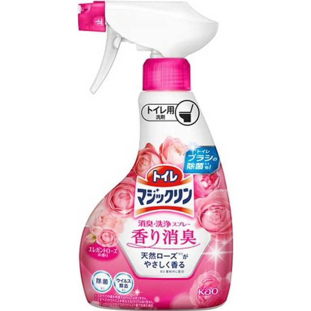 他サイト： 花王 トイレマジックリン 消臭・洗浄スプレー 香り消臭 エレガントローズの香り 本体 350ml の商品画像