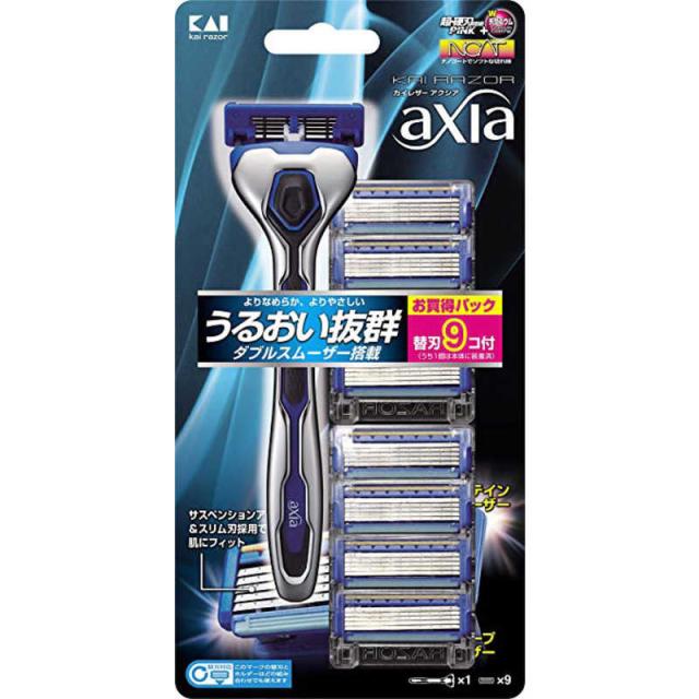 他サイト： 貝印 KAIRAZOR axia バリューパック スリム 替刃9個入 の商品画像