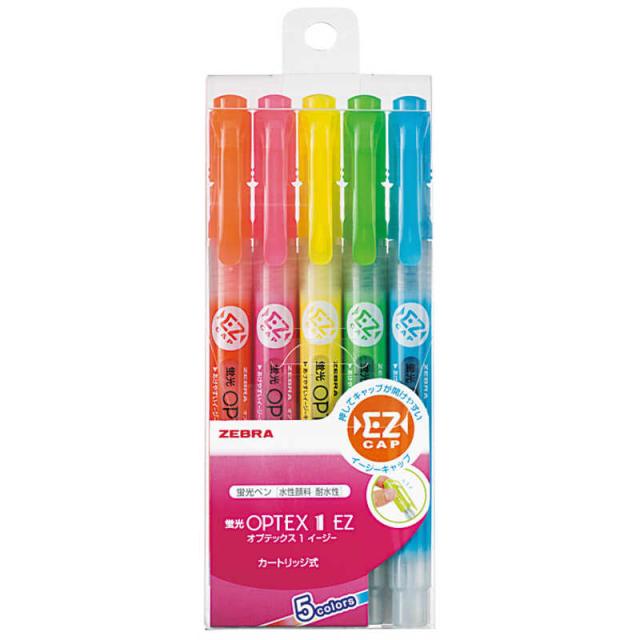 他サイト： ゼブラ 蛍光オプテックス1-EZ 5色セット WKS11-5Cの商品画像