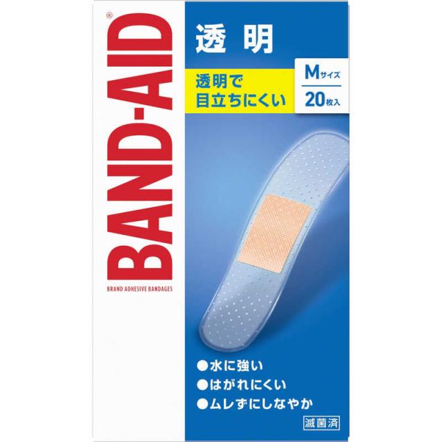 他サイト： KENVUE BAND-AID(バンドエイド)救急絆創膏 透明 Mサイズ 20枚 の商品画像