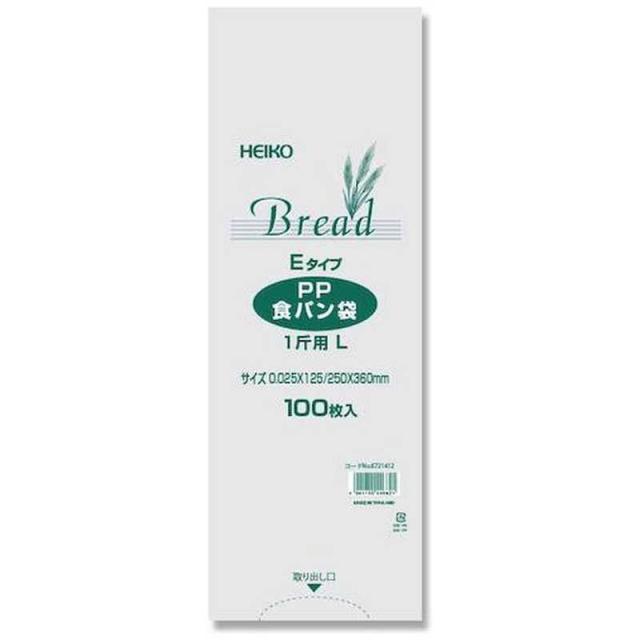 他サイト： シモジマ HEIKO PP食パン袋 1斤用 L Eタイプ 006721412の商品画像