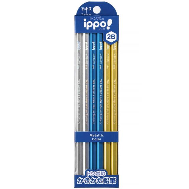 他サイト： トンボ鉛筆 かきかた鉛筆 ippo!メタリック 2B KB-KUA01-2Bの商品画像