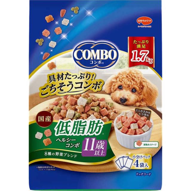 他サイト： 日本ペットフード コンボ ドッグ 低脂肪 11歳以上 1.7kg(425g×4袋入) の商品画像