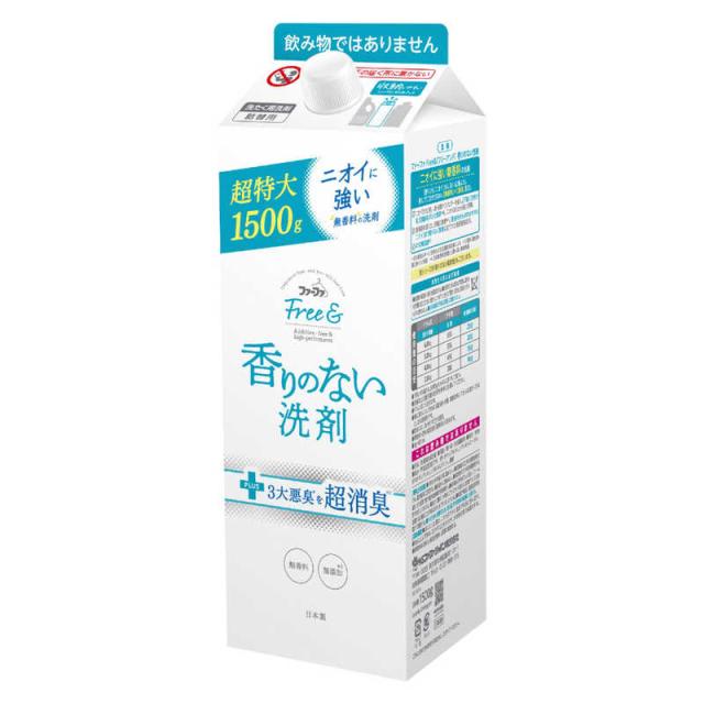 他サイト： NSファーファJ ファーファ フリー&超コン液体洗剤無香料詰替パック 1500g の商品画像