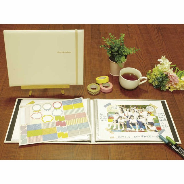 他サイト： ナカバヤシ おもいで写真アルバム ホワイト柄 アODA2(ホワイの商品画像
