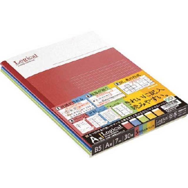 他サイト： ナカバヤシ スイング ロジカルノート(B5/A罫)5冊パック ノ‐B501A‐5Pの商品画像
