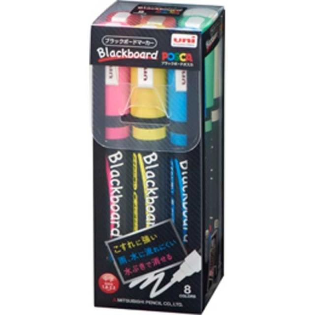 他サイト： 三菱えんぴつ [サインペン] ブラックボードポスカ 中字丸芯 8色セット PCE2005M8Cの商品画像