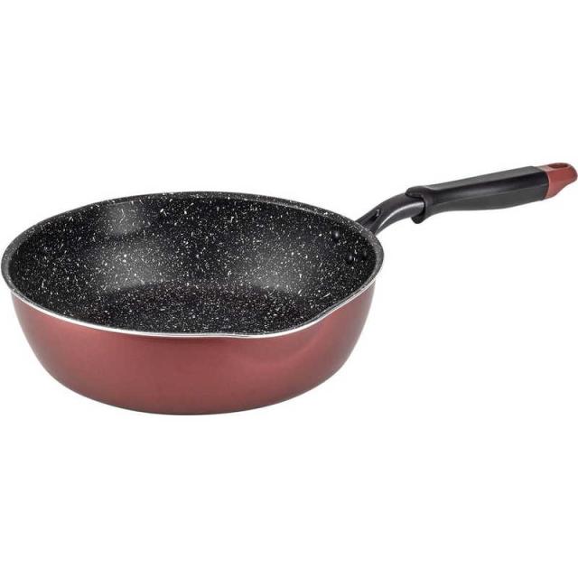 他サイト： 和平フレイズ メガフッカN IHフライパン28cm RE ワインレッド RB-1748の商品画像
