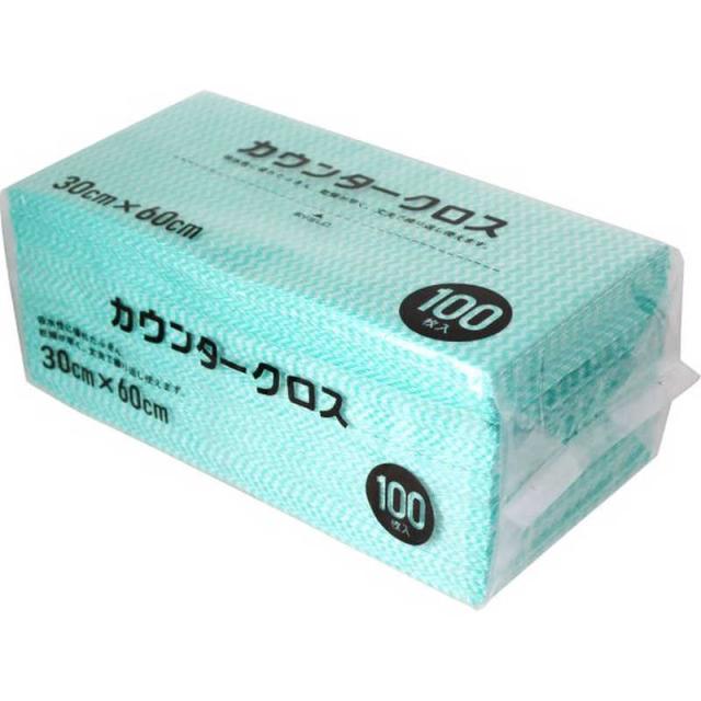 他サイト： 大和物産 カウンタークロス60×30cm 100枚グリーン カウンタークロス グリーン の商品画像