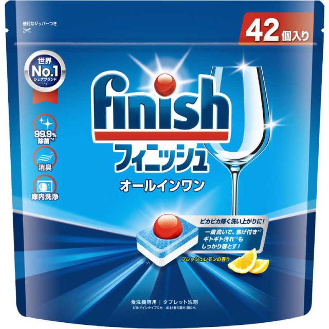 他サイト： レキットベンキーザージャパン フィニッシュ オールインワンプレミアムパワーボールキューブ M 42個入 の商品画像