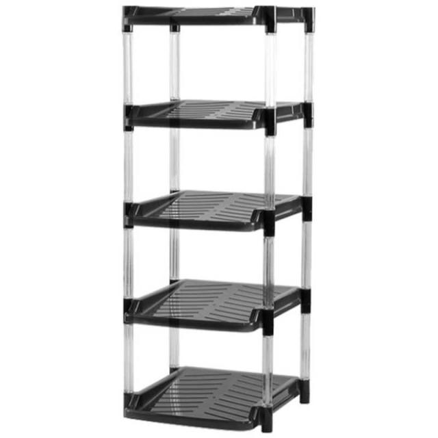 他サイト： 平和工業 シューズラック 5段 幅29.7cm クリスタル グレー 306964の商品画像