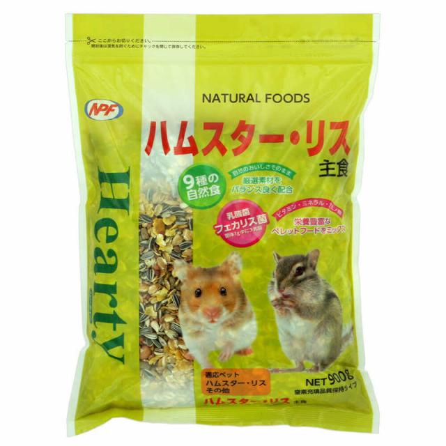 他サイト： ナチュラルペットフーズ ハーティー ハムスター・リス 900g の商品画像