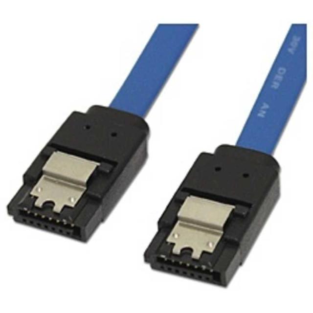 他サイト： アイネックス ラッチ付 シリアルATAケーブル(ブルー・50cm) SAT‐3105BLの商品画像